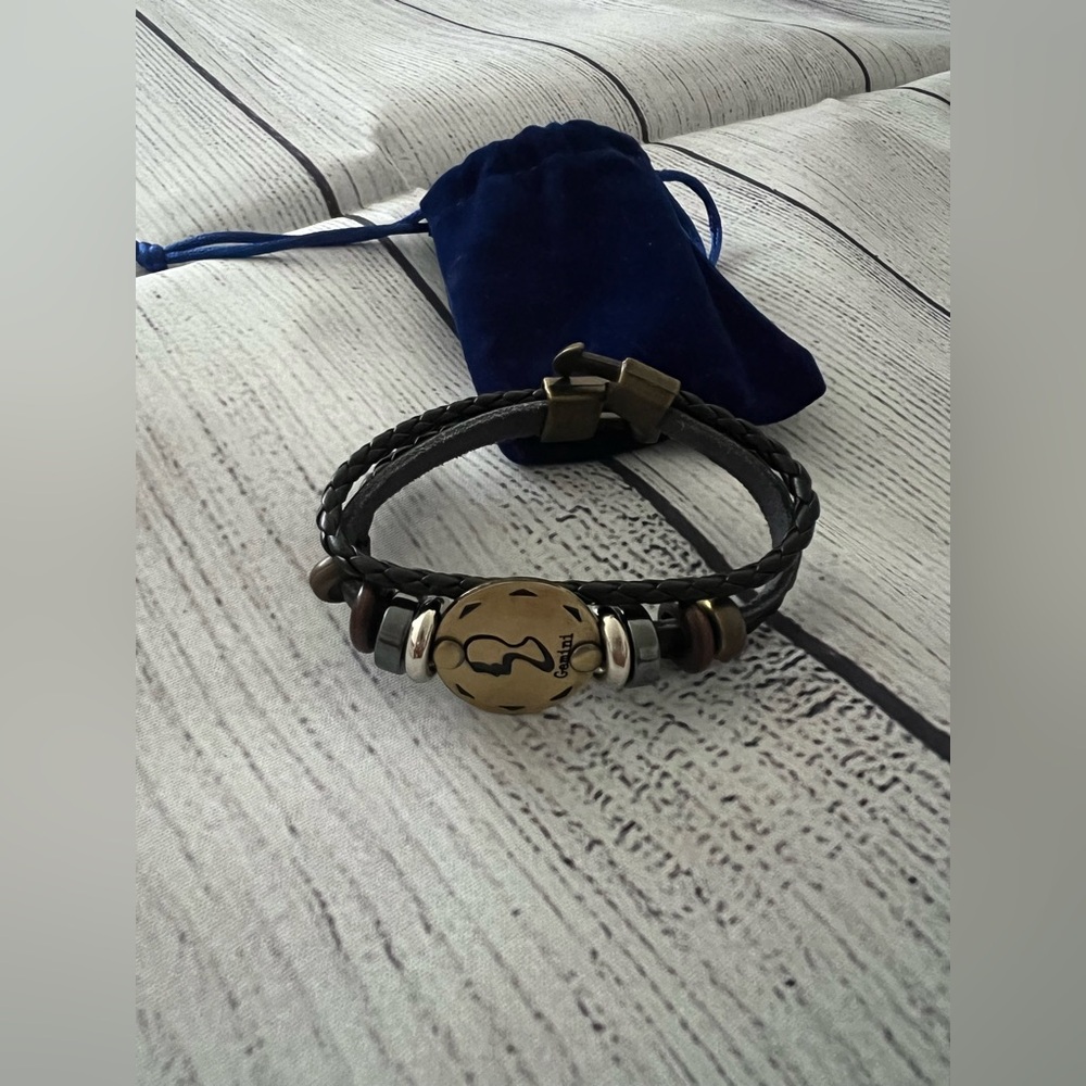 Vintage Braided Bracelet Zodiac Sign GEMINI♊️ (Unisex) Brand NEW without tags!